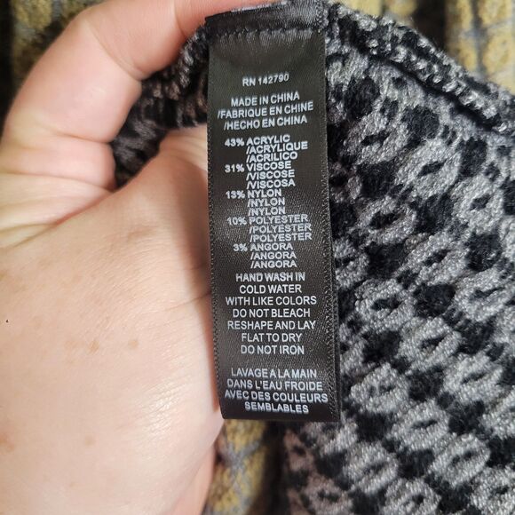 MaxSport Open Front Knit Color Block Long Sweater Cardigan Size XL with Pockets - Picture 9 of 9